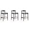 Manhattan Comfort Klismos Counter Stool in Black and Dark Walnut (Set of 3) 3-CS007-BK - alternate 1